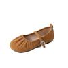Franse retro damesschoenen zachtzool schoenen zomer Koreaanse versie designgevoel met rode Mary Jane enkelschoenen platte schoenen