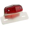Kijima Lucas S Type Tail Lamp with Aluminum Plate G18 12V20/20W 81mm General Purpose Red 218-1022