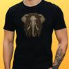 T-Shirt Men Elephant with Dreadlocks Motif Cotton Size S To 5XL