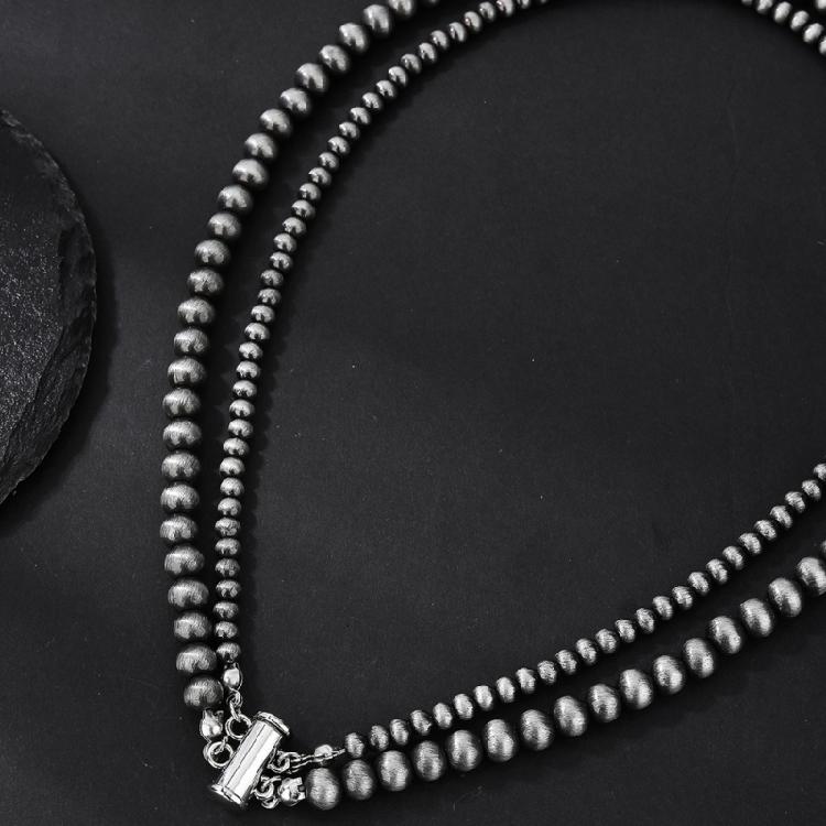 Sophisticated Triple Layer Matte Necklace Sturdy CCB Gift for Birthdays and Anniversaries