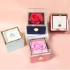Rotation Rose Jewelry Gift Box Eternal Rose Jewelry Display Rack Proposal Ring Boxes  Mother's Day