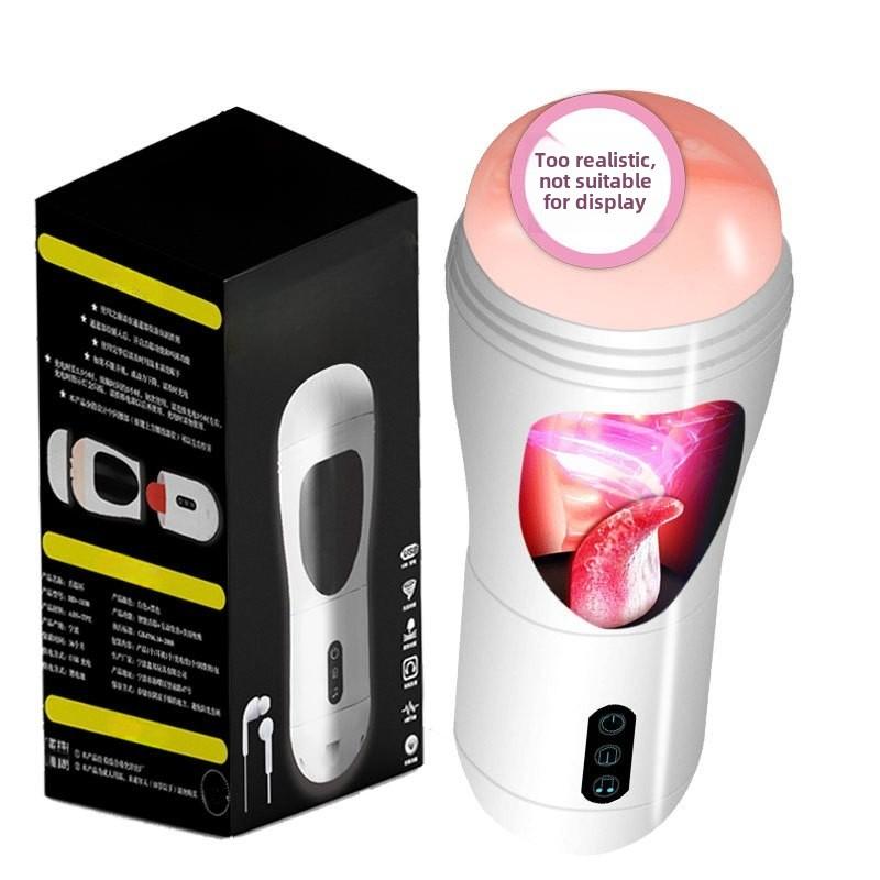 Cyclone Tongue Masturbator Intelligent Pronunciation Male Workout Stimulation Masturbation Apparatus Adult Erotic Sex Products