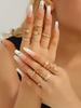 The  Fashion Punk Style 2S Cartoon Pearl Ring Set Is Perfect For Women To Wear Jewelry At Parties, Festivals And Gift Day