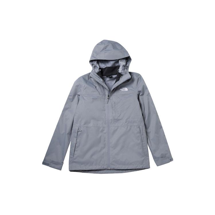 The North Face Windbreaker Jackets Men's Gray Hooded Moderate NF0A4NCL-V3T