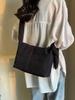 Korean Style Women's Cotton-Padded Crossbody Messenger Bag - Solid Color, Large Capacity