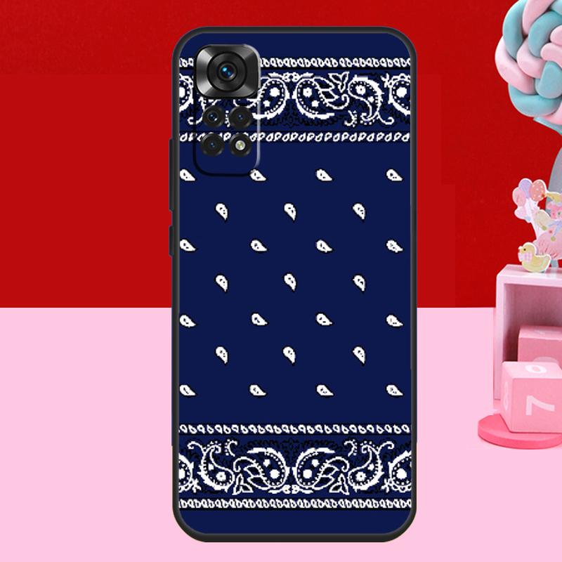 Blue Bandana Paisley Case For Xiaomi Redmi Note 11 10 12 13 14 15 Pro Plus Redmi 15 C 14C 10C 12C 13C Soft Cover