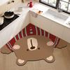 Cartoon-shaped Absorbent and Oil-resistant Kitchen Floor Mat; Dirt-resistant, Washable, Non-slip Diatomaceous Earth Mat