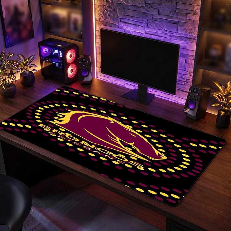 Brisbane Broncos Pattern Mousepad Anti?Slip Rubber Desk Pad For Gaming Working Desktop Decoration