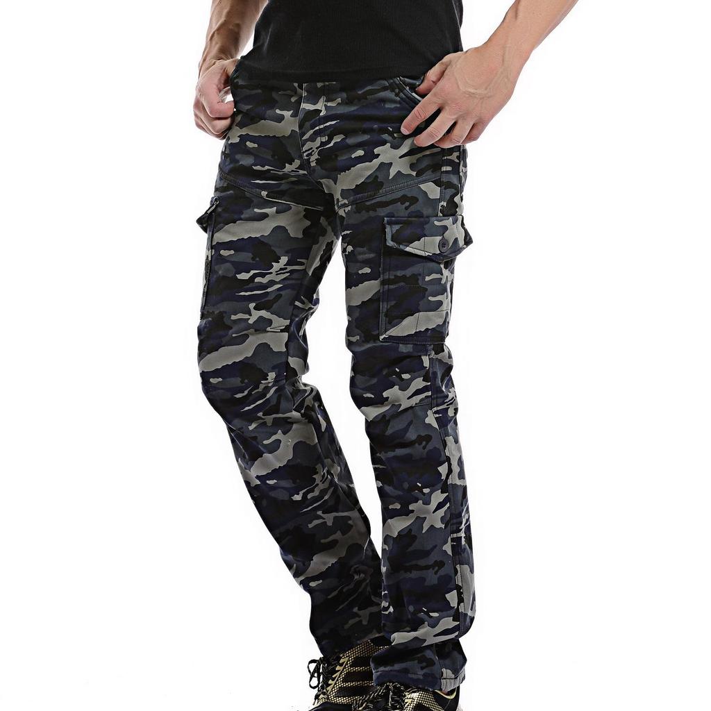 Herren Fleecegefütterte Camouflage Cargohose - Warme Winter Outdoor Hose