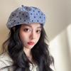Polka Dot Hole Beret Women's Summer New Versatile Retro Painter Hat Fashion Popular Face Small Star Anise Hat