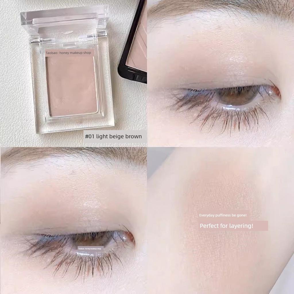 Eyeliner in One Convenient Package! Single-Color Eyeliner Powder in Gray-Brown, Long-Lasting Color, Smudge-Proof, Water-Soluble, Matte and Natural