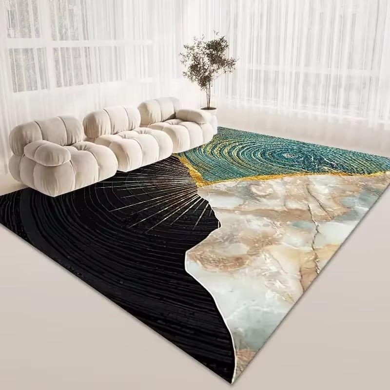 American Style High Quality Carpet Soft Anti-slip Design Large Living Room Area Rugs Decoration Bedroom Lounge Floor Mat Flannel