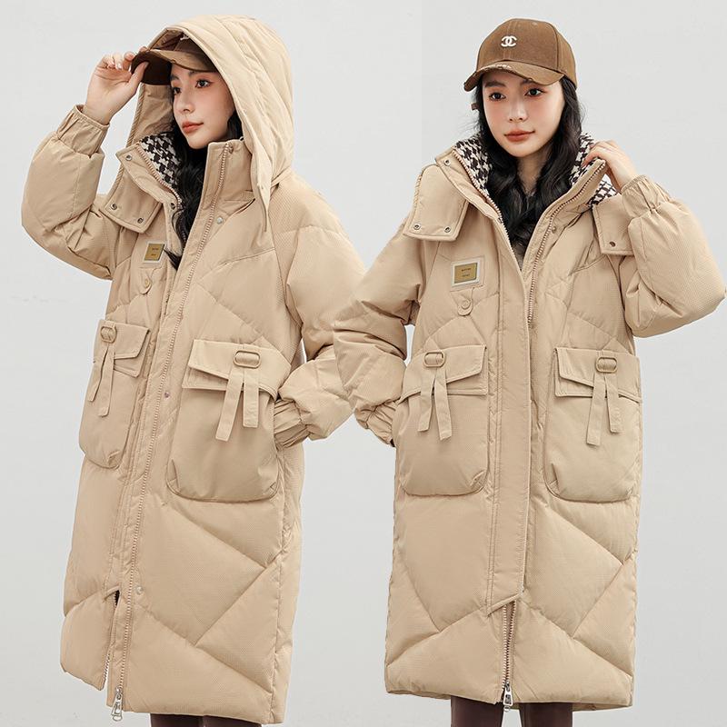 

Graphene Maillard Women s Hooded Heated Mid-Length Winter Cotton Coat 2XL белый
