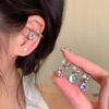 Shiny Crystal Zircon Flower Star Cuff Earrings Rhinestone No Piercing Geometric Clip Earring Simple Luxury Ear Clip Zircon Gift