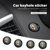 8pcs Car Door Keyhole Protection Stickers Lock Core Decal For Alfa Romeo 159 Giulietta Giulia 147 Mito 156 159 166 GT Stelvio