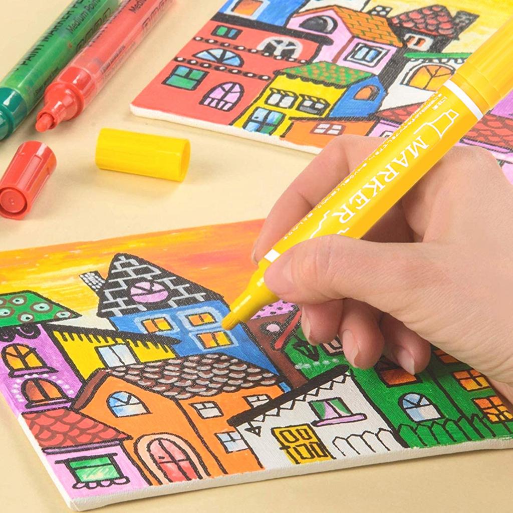 Marker Set Double Headed 24 Color Oily Marker Multipurpose Plastic Student Painting Tools