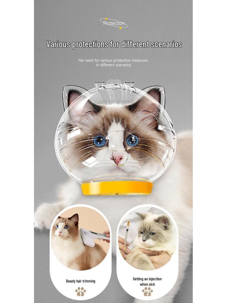 Transparent Outdoor Cat Muzzle: Anti-Scratch, Breathable, Anti-Bite Protective Cover