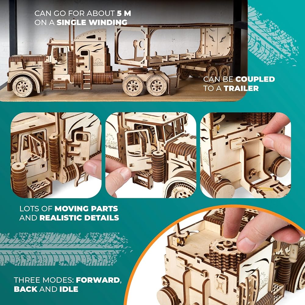 Ugears Boy Truck VM-03 3D Wooden Puzzle Toy for Kids 70056