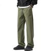 MMOPTOP Men's Autumn Winter Trendy Loose Fit Straight Cargo Pants Casual Sportswear K001 Gray L