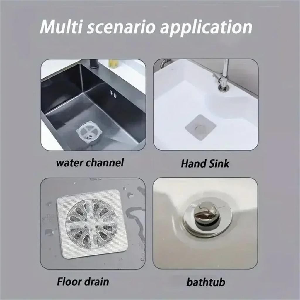 5/200pcs Drain Strainer Cover Hair Stopper, Disposable Shower Drain Hair Catcher, Disposable Hair Catchers For Shower, Floor Si
