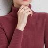2026 Autumn Winter Women's High Neck Ribbed Knit Sweater - Thick Slim Fit Pullover