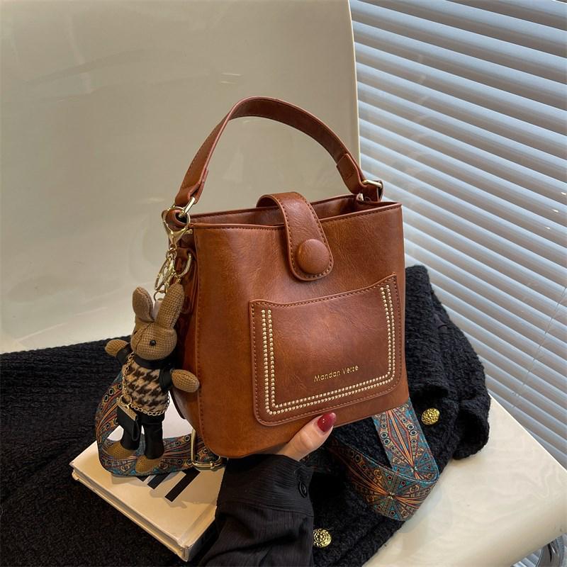 Nischendesign Retro Vielseitige Damen Umhänge-Bucket Bag - 2024 Erweiterte Textur Edition