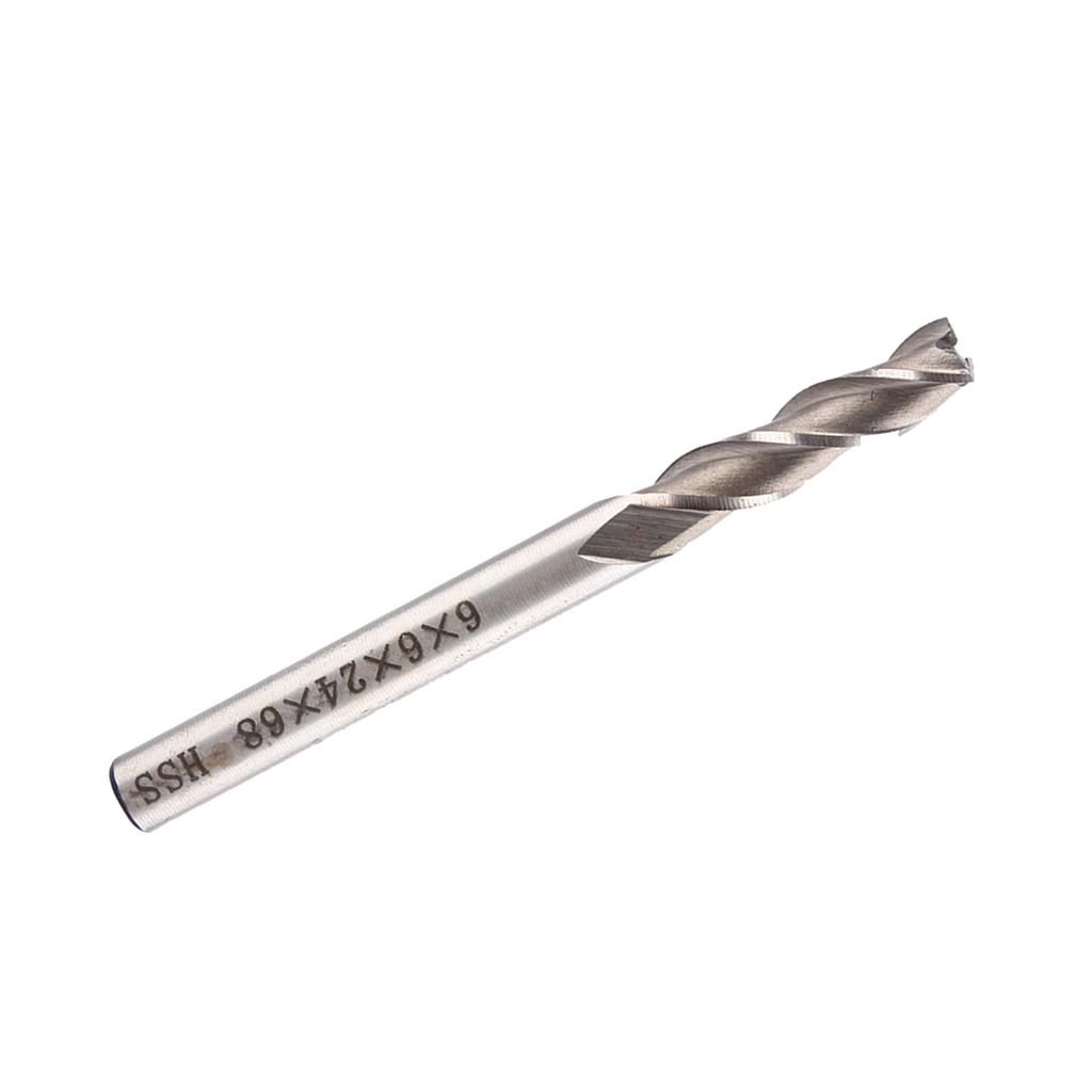 3 Nuten HSS & Aluminium Extra 6mm Schaftfräser Fräser CNC Bit Verlängert