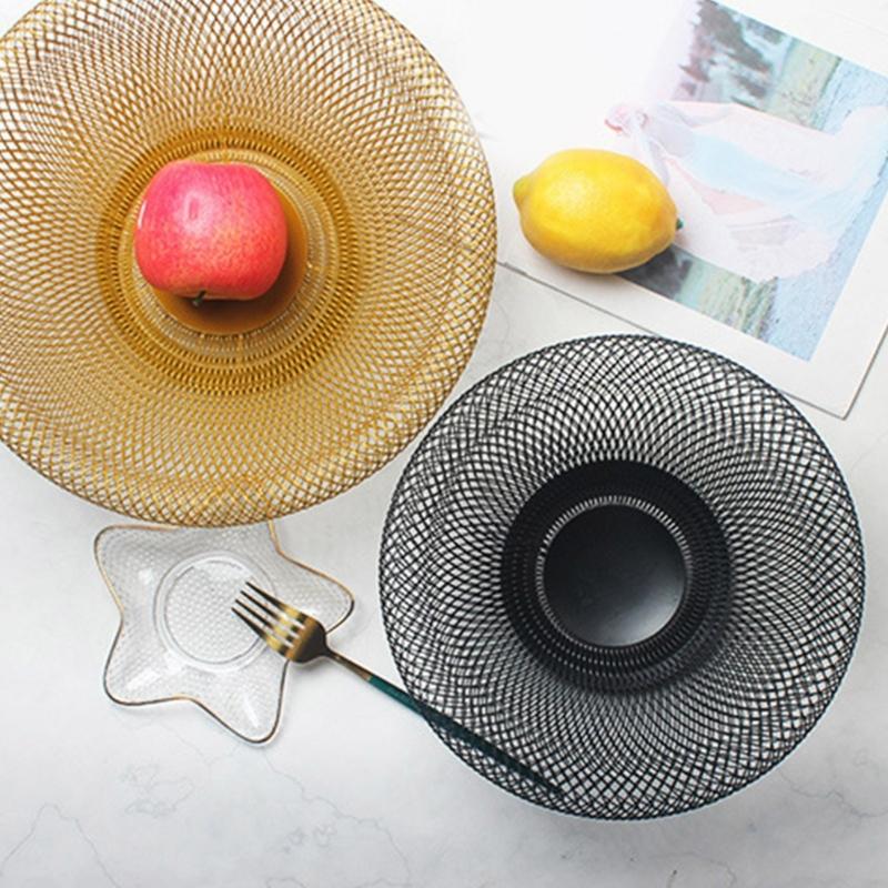 2 Pieces Nordic Styles Sturdy Metal Wire Storage Fruit Basket Set for Kitchen Supplies and Living Room Organization