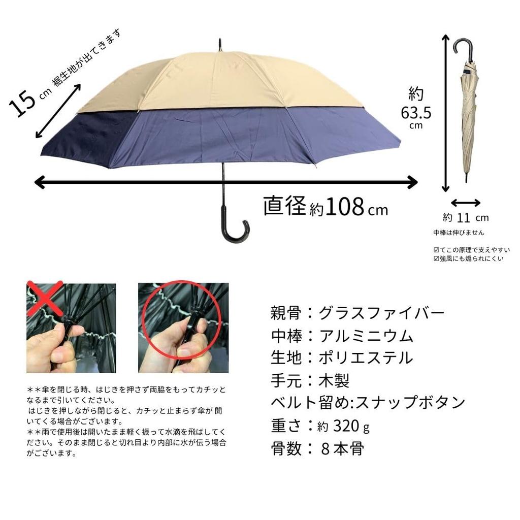 Transform Rain UV Light UV Sunburn Easy to Plywood 27026OWNV [SUGITA] Umbrella, Parasol, Umbrella, Men's, Women's, 99.9% Protection, 99.99% Blocking,