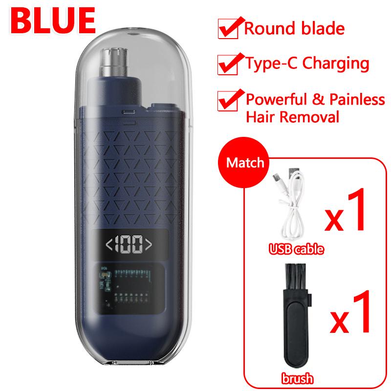 2026 New Portable Electric Nose Hair Trimmer USB Charging Nose Ears Eyebrow Trimmer for Men Rechargeable Painless Set