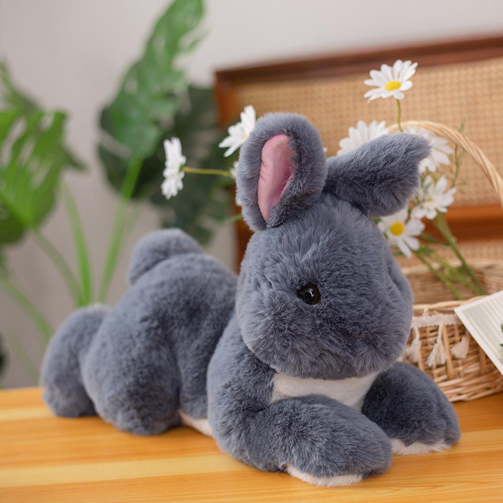 Simulation Animal Rabbit Doll Plush Toy Bunny Rabbit Doll Children Sleep Soothing Rag Doll Birthday Gift