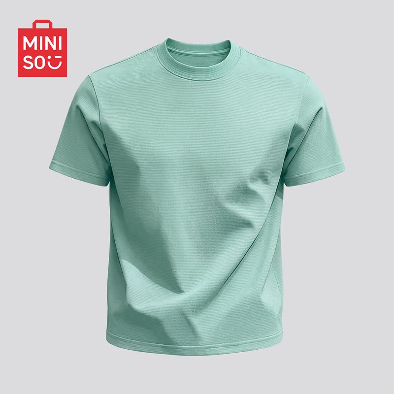 MINISO Men's Short Sleeve Quick-Dry Round Neck T-Shirt