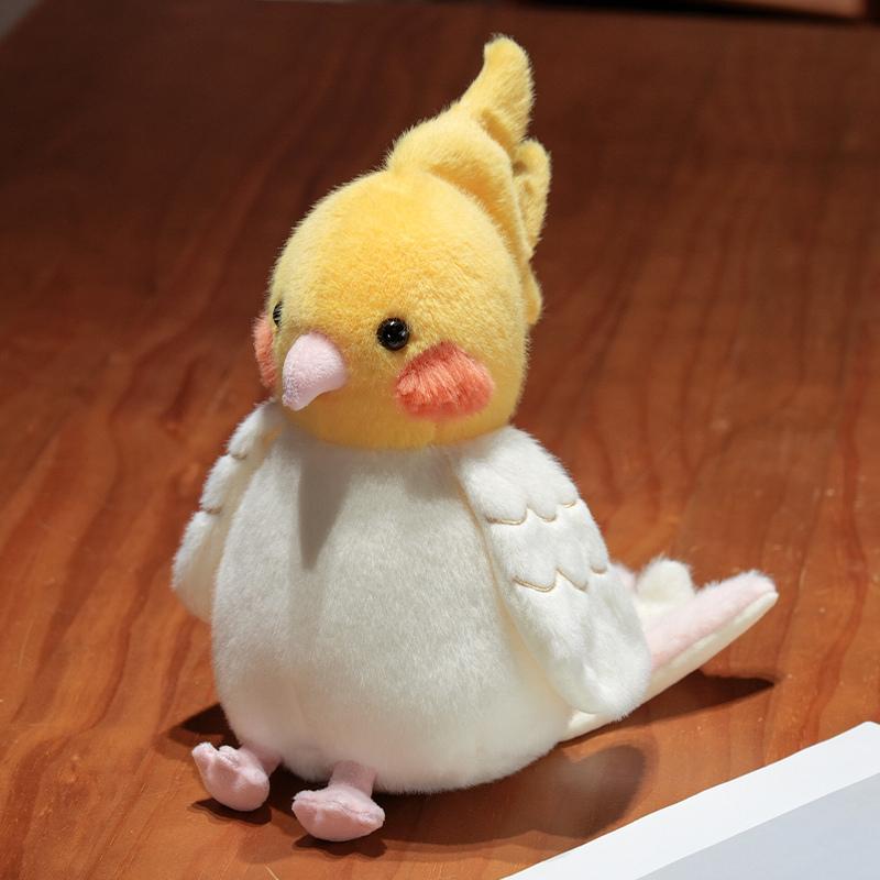 Kawaii Bird Plush Toys Artificial Birds Stuffed Doll Cute Lifelike Parrot Sparrow Plush Hand Puppet Kids Birthday Christmas Gift