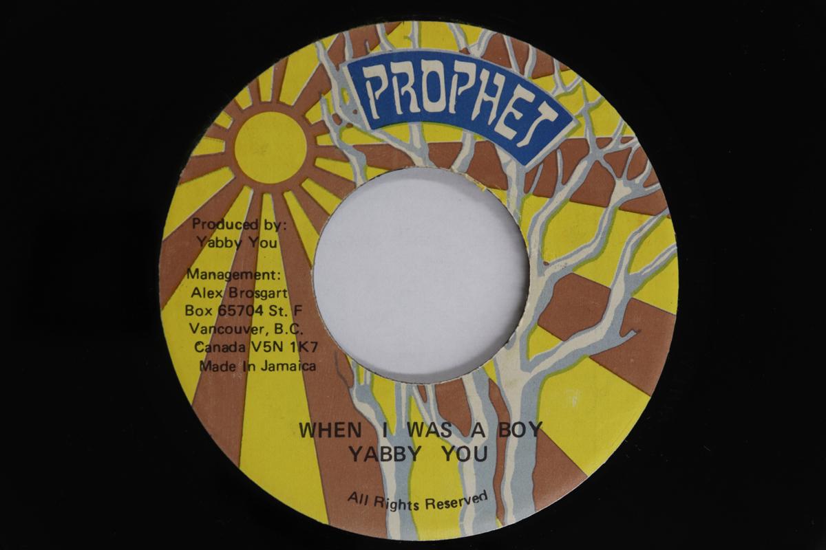 

7-дюймовая пластинка YABBY YOU - When I Was A Boy V5N1K7 PROPHET Ямайское регги, ска и даб Б/У