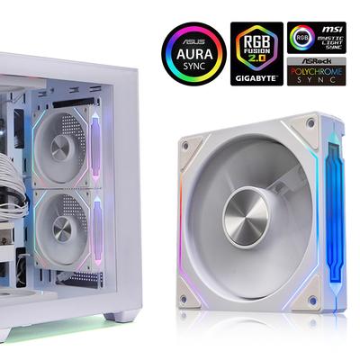 Prism 4RS ARGB CPU-Lüfter 120mm PC-Gehäuselüfter Infinity-Spiegeldesign 5V 3PIN Gehäusekühlerlüfter 800-1800RPM 4Pin PWM Leiser Gehäuselüfter