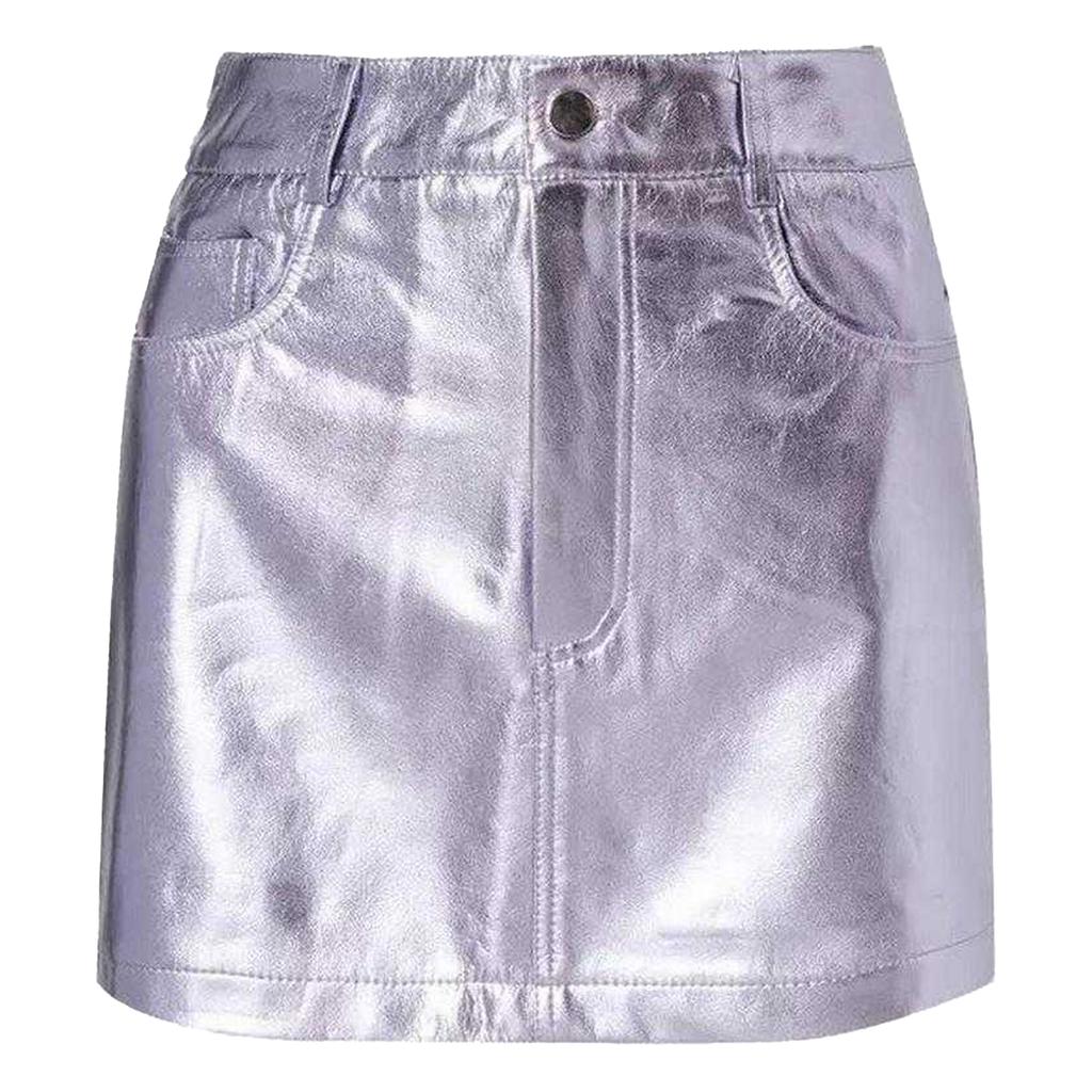 AmyLynn Womens/Ladies Metallic Pocket Mini Skirt