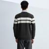 HLA Men's Business Casual Fleece-Lined Striped Sweater