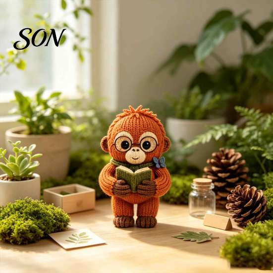 Healing Gift for Friends Handmade Knitted Doll Kids, Soft Crochet Forest Animal Plush Toy, Thoughtful Loved Ones Cute Hand Woven Stuffed Doll,
