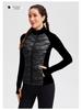 Lulu Women's Slim Sports Down Jacket - Stand Collar, Light Warmth for Skiing, Running, Yoga, and Casual Wear