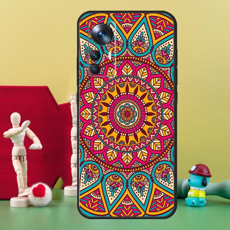 Mandala Flower Totem Case For Xiaomi 15T 14T 13T 14 15 Ultra 17 Pro Max POCO F8 Ultra F5 F6 F7 X5 X6 X7 Pro Cover