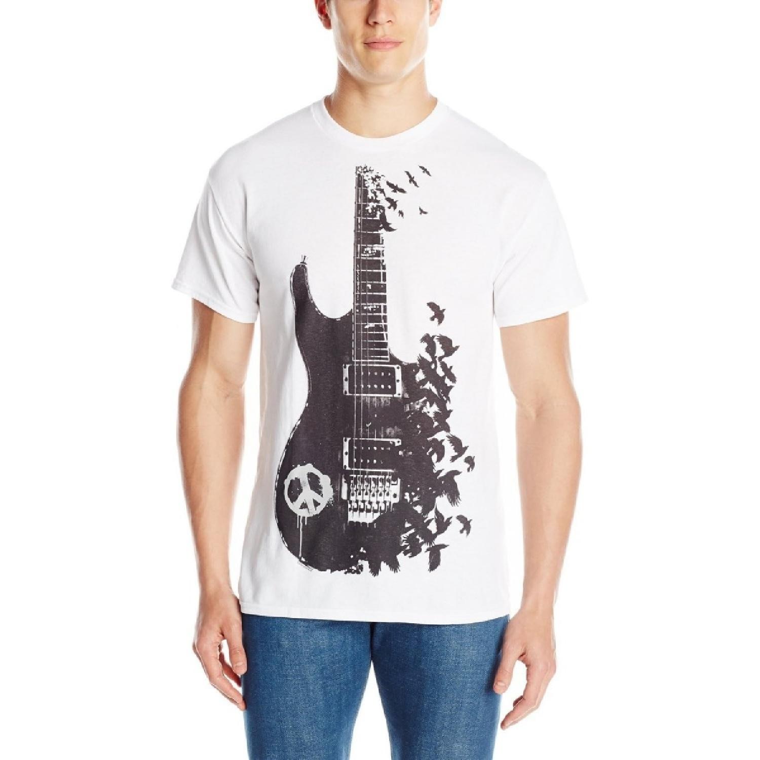 Liquid Blue Men s Crow Guitar T-Shirt XXXXXL белый