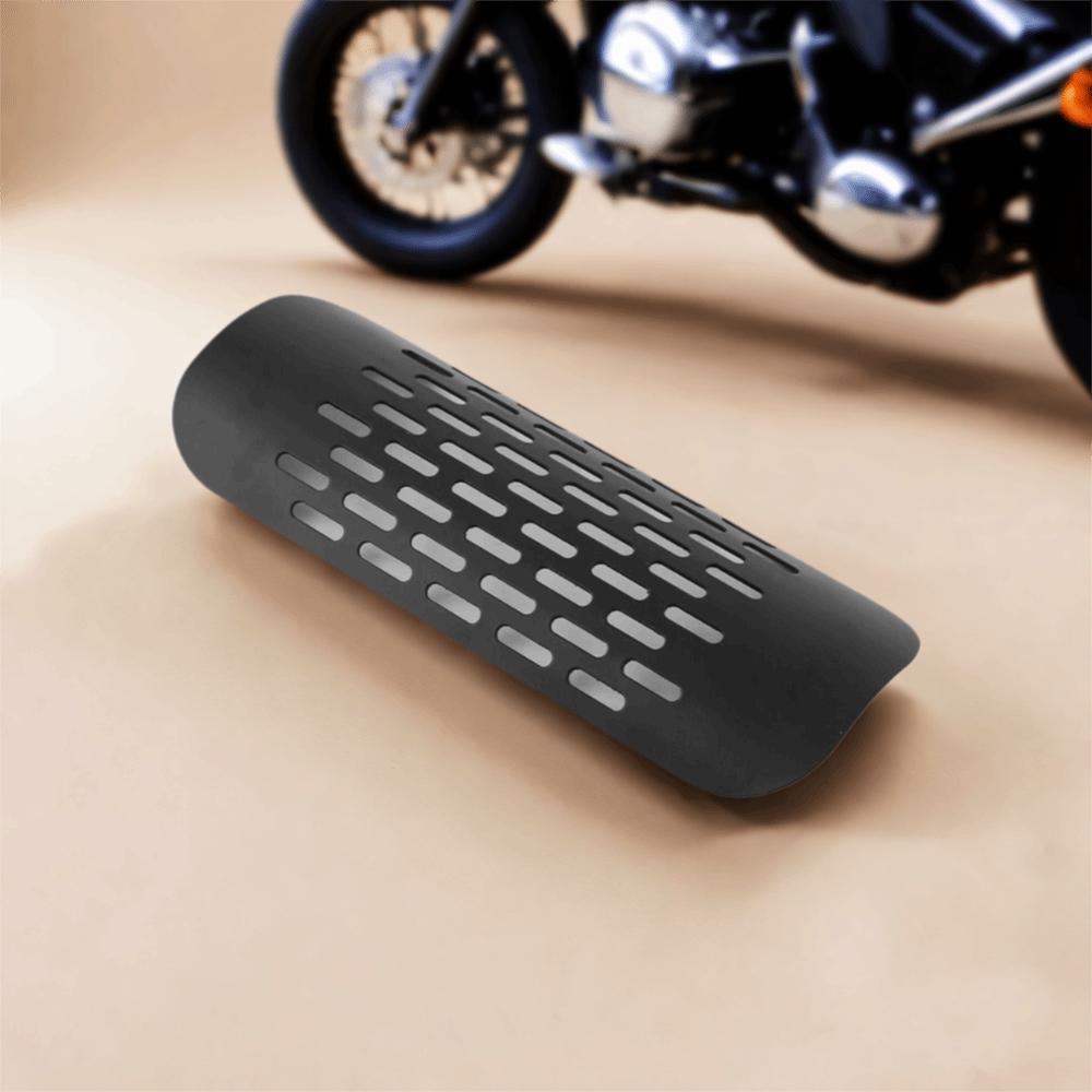 Metal Motorcycle Heat Shield Ventilation Hole Baffle Cover Motorcycle Exhaust Heat Shield чёрный