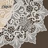 Coffee Table Lace Covers Round White Doily, Retro Placemat, Embroidered Mat, Vintage Mats Elegant Doilies for Wedding Bridal Shower Dining Decor