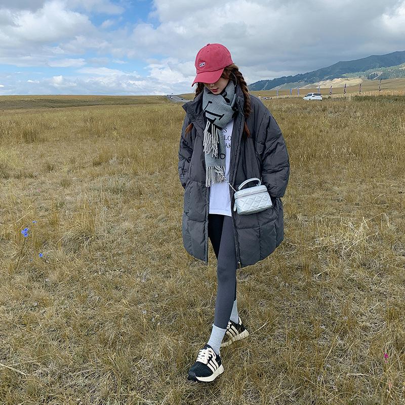 New winter cotton-padded coat women's long thickened versatile loose cotton-padded jacket warm cotton-padded jacket trendy