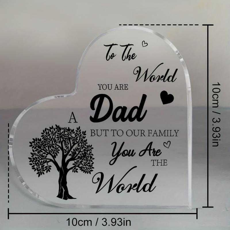 2D Flat Acrylic Heart Decorative Plaque, Tree of Love Design, Home Decor Plaque Hanging Wall Art Decorative Garden Decoration for Room Door Signs Hang