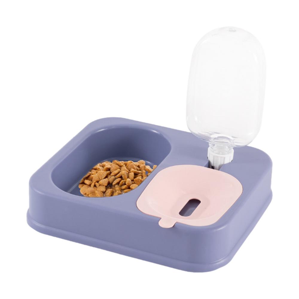 Cat Dishes For Food And Water 2 In 1 Raised Pet Feeding Bowl Double Dishes Bunny Food Water Dispenser Set Automatic Waterer