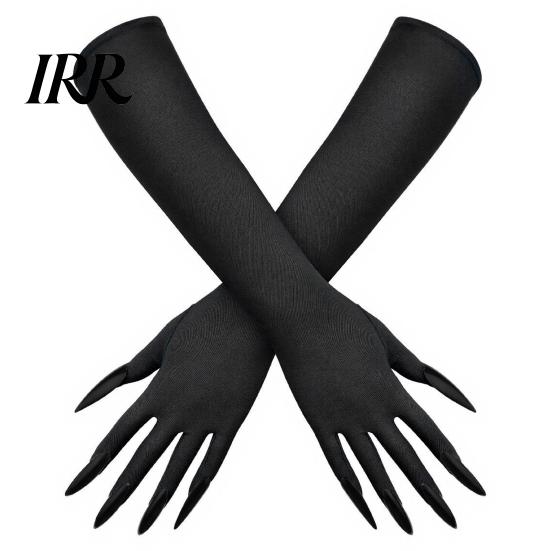 Elastic Polyester Costume Gloves 1 Pair Halloween Ghost Claw Gloves, Long Fingernail Witch Outfit Essentials Accessory, Dark Party Performance