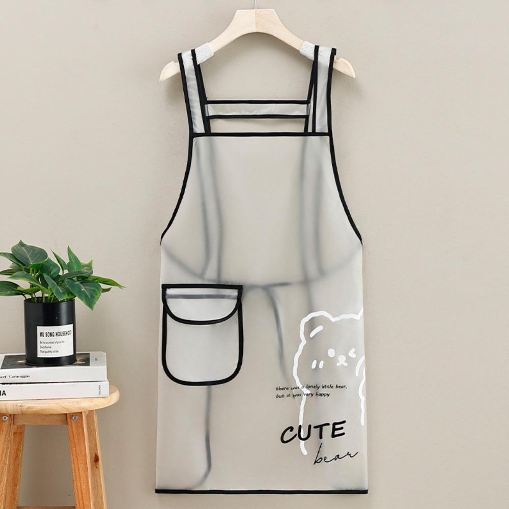 TPU Kitchen Apron Waterproof Cleaning Aprons for Aquatic Products Work Apron  Household
