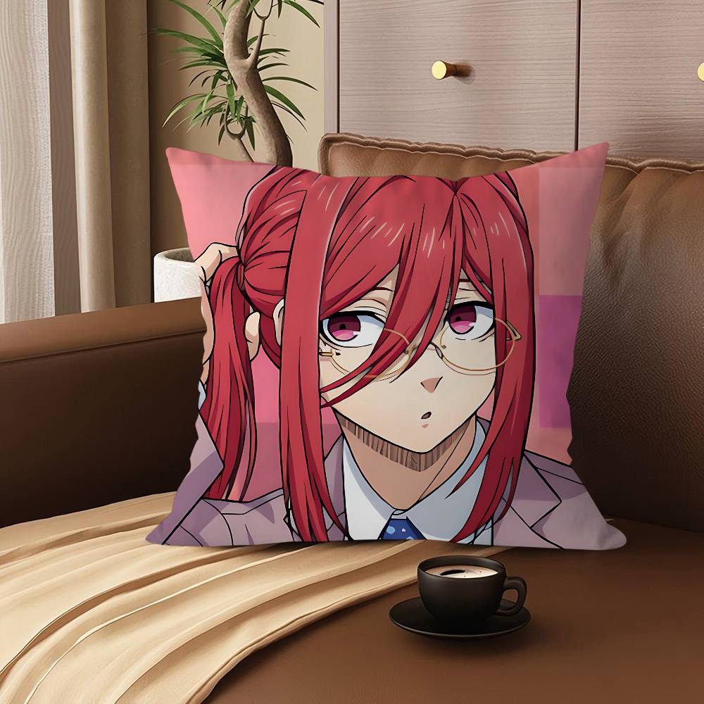 Hyoma C-Chigiri Pillow Covers Cartoon Sofa Decorative Home Double-sided Printing Short Plush Cute Cushion Cover