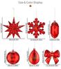 Christmas Acrylic Ornaments: Bow, Snowflake, Teardrop, Star, Rhombus, and Tree Window Decorations